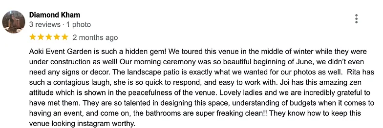 Google review — Diamond Kham