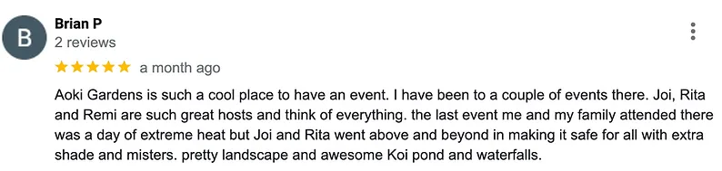 Google review — Brian P