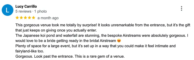 Google review — Lucy Carrillo